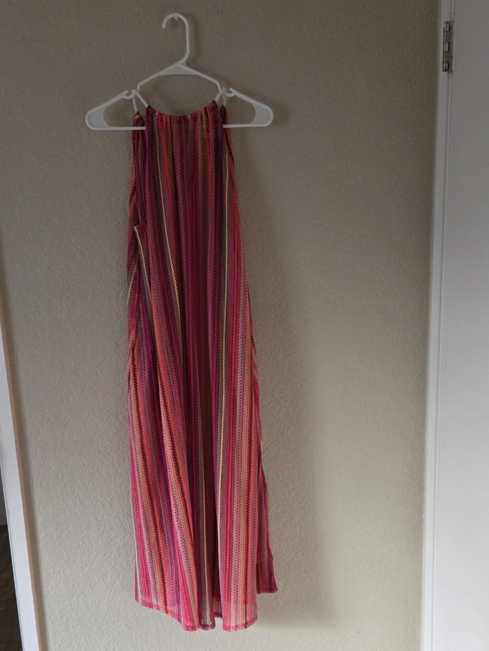 C&C California Pink and Orange Knit Swimsuit Cover Up